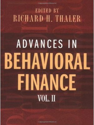 cover image of Advances in Behavioral Finance, Volume II